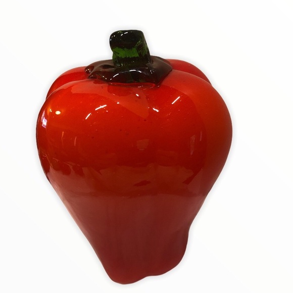 Vintage Glass Vegtable , Red Pepper - Picture 1 of 5